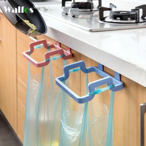 WALFOS New Eco-Friendly Kitchen Door Back Hanging Style Cabinet Stand Trash Garbage Bags Support Holder