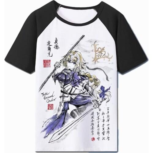Fate Stay Night Saber Alter Cosplay Shirt T-Shirt Fate Grand Order FGO Arturia Tops Tee Women Men tshirt Cartoon