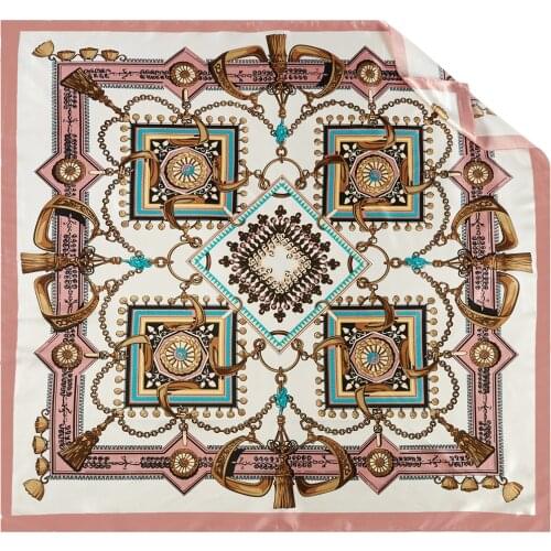 90*90cm Hair Scarf For Women Silk Satin Neck Scarves Female Fashion Shawl Wraps Bandana For Head Square Hijab Scarfs For Ladies