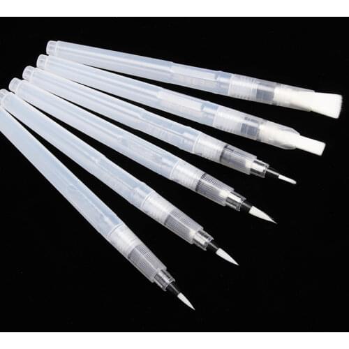 1/3/6Peices Refillable Paint Brush Water Color Brush Soft Watercolor Brush Ink Pen for Painting Calligraph Drawing Art Supplies