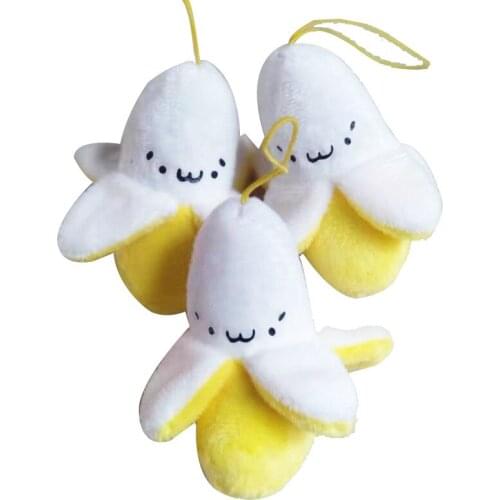 1PC 7cm Kawaii Plush Mini 6CM Plush Stuffed Banana Toy Doll - Bouquet Plush Toy , Lovers Gift String Plush Pendant Doll Toy