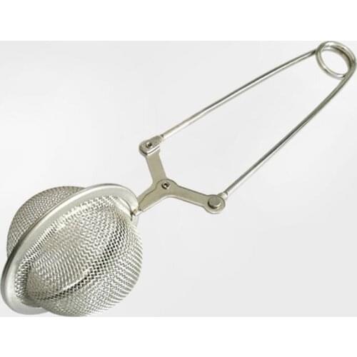 1PC Ball Stainless Steel Tea Infuser Sphere Mesh Tea Strainer Coffee Herb Spice Filter Diffuser Handle Tea Ball