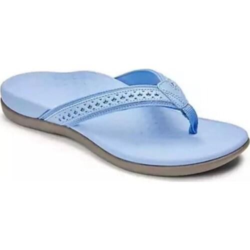 2021 New Casual Women Summer Faux Leather Thick Heel Anti Skid Outsole Simple Flip Flops Casual Daily Beach Sandals
