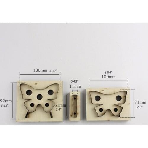 3Pc Butterfly Wooden Die Cutting Leather Mold Swallowtail Butterfly Cutting Mold 85LF