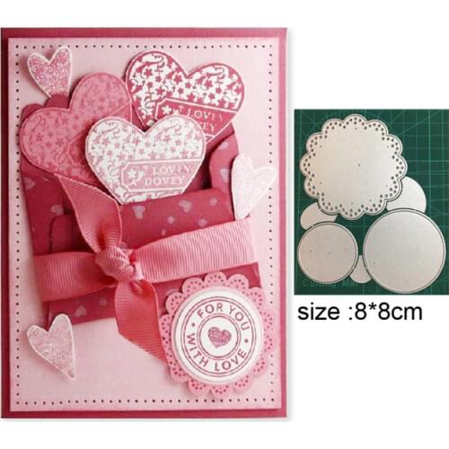 3pcs Circle set metal cutting dies DIY template, scrapbook, engraving paper cards album crafts cutting dies