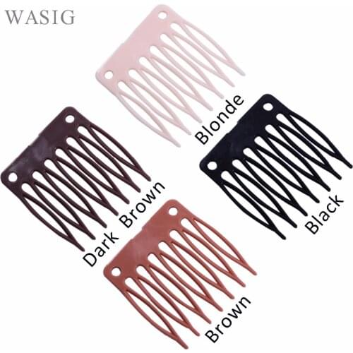 Wig Accessories,Hair Wig Plastic Combs and Clips For Wig Cap,Black Color Combs For Making Wig,50pcs/Lot