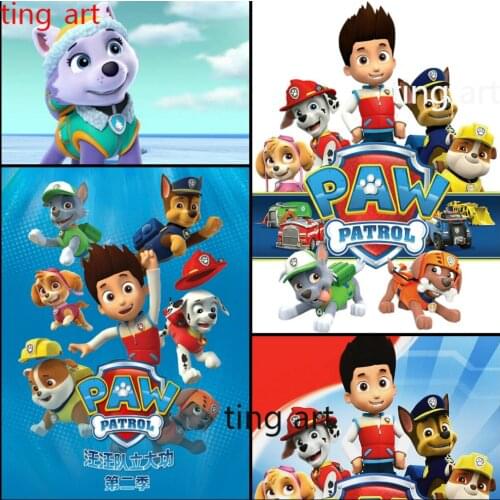 Diy Cartoon Movie Dog Patrol Full Diamond Embroidery Diamond Mosaic Diamond Painting Cross Stitch Kits Home Decoration