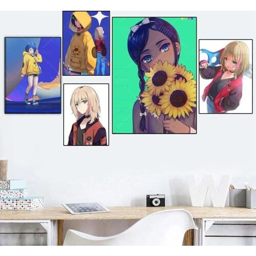 Anime Wonder Egg Priority Ai Ohto Neiru Aonuma Rika Kawai Cosplay Poster print Wall canvas Painting room Home Decor frame Art