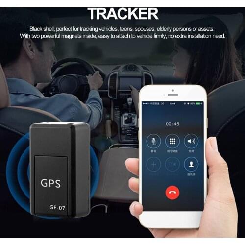 Mini GPS Tracker Car GPS Locator Anti-theft Tracker Car GPRS Tracker Voice Recording Tracking Device Magnet Phone Control gf07