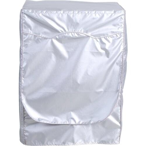 Silver Washing Machine Cover Waterproof Sunscreen Cover Front Load Washer Dryer Coat Protection Drum Washing Machine Cover