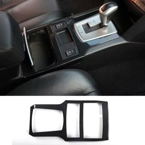 Car Gear Shift Panel Decoration Frame Trim Sticker For Subaru Outback 2010-2014 LHD Car Styling Accessory