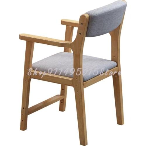 Solid Wood Childrens Study Chair Baby Back Chair Primary And Secondary School Student Desk Chair Liftable Writing Chair