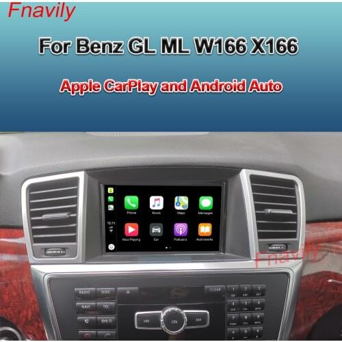 Fnavily OEM Retrofit Wireless CarPlay For Mercedes Benz ML GL W166 X166 Apple CarPlay And Android Auto Retrofit Kit 2012-2015