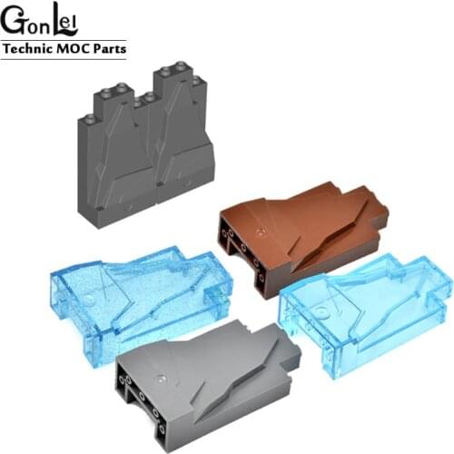 10Pcs/Lot MOC Brick Parts Moutain Rock Panel 2x4x6 Jungle DIY Buiding Block Pieces Toy Compatible with MOC Assemble Particles