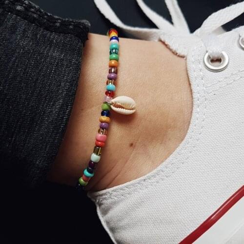 Shell Bead Ankle bracelet chain cheville Anklets for Women Spiral Pendan boho jewellery Beach accessories Strap Foot Sandals