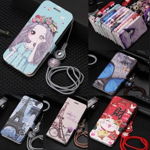 Leather Cases For Huawei Honor 7X Case Flip Leather Wallet Card Cover Full Protection Cute Mobile Phone Case Back Cover