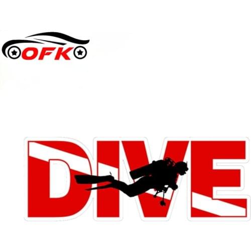 Cool DIve Car Sticker Scuba Diver Cutout Flag Automobiles & Motorcycles Bumper Truck Boat Vinyl Decal Waterproof,15cm*5cm