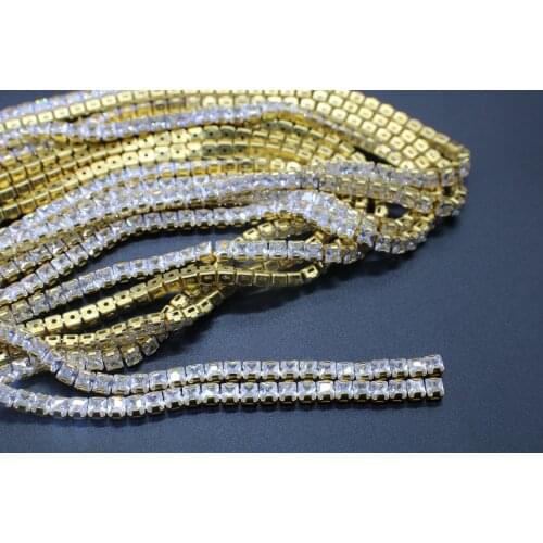 AAA square zircon claw chain accessories earrings necklace headwear accessories