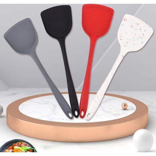 Best Silicone Cooking Spatula Long Handle Kitchenware Non-stick Utensils kitchen Supplies Household Baking Tool
