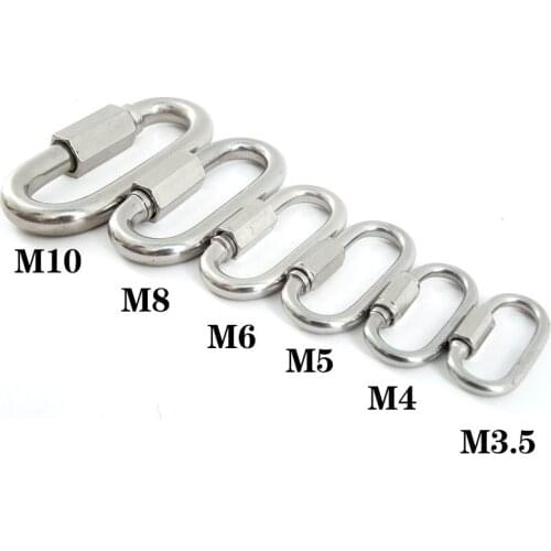 M8 high strength AISI304 stainless steel quick release chain link snap hook rigging hardware