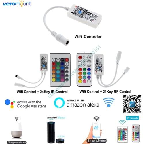 Magic Home DC5V 12V 24V Wifi Bluetooth LED Controller for Single Color RGB RGBW RGBWC Pixel LED Strip APP Remote Voice Control