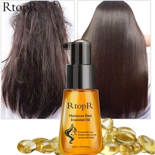 RtopR Moroccan Prevent Hair Loss Product Hair Growth Essential Oil Easy To Carry Hair Care Nursing Male And Female Can Use 35ml
