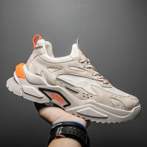 Mens Fashion Sneakers High Quality Non-slip Walking Shoe Mens Trend Fashion Casual Shoes Lace-up Comfortable Sneaker