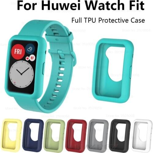 TPU Soft Silicone Bumper Back Cover For Huawei Watch Fit Case Full Protective Shell For Hauwei WatchFit Smartwatch Accessories