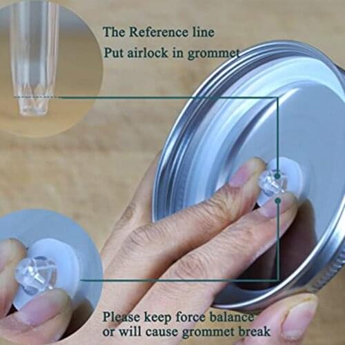 Fermentation Kit for Wide Mouth Jar Silicone Ring Stainless Steel Fermenting Lid U2JC