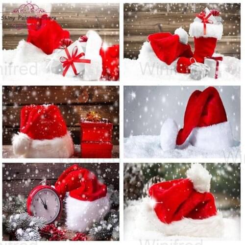 DIY 5D Diamond Painting Christmas Red Hat Stockings Gift Mosaic Embroidery Christmas Snow Scene Cross Stitch Kit Decor Xmas Gift