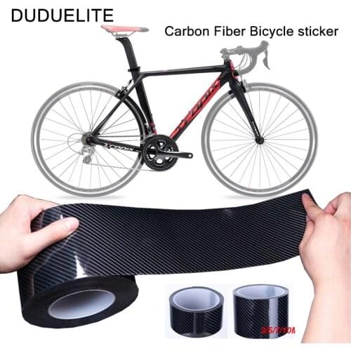 Bicycle Stickers Bike Frame Protection Tape Surface 5D Carbon Fiber Anti-scratch Bicycle Protective Film Tools Cycling Protector