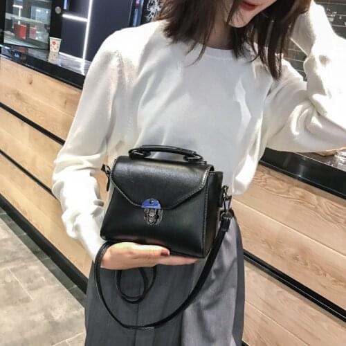 2021 new womens simple fashion handbag mature womens messenger bag versatile retro Pu shoulder bag
