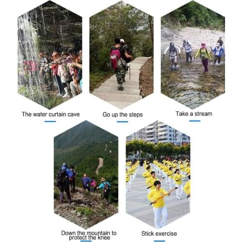 New Ultra-light Walking Hiking Stick Aluminium Alloy Telescopic Trekking Pole Alpenstock Drop Shipping