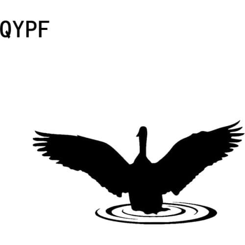QYPF 18.2cm*8.9cm Funny Animal Swan Bird Vinyl Decoration Car Sticker Decal Graphical C15-1087