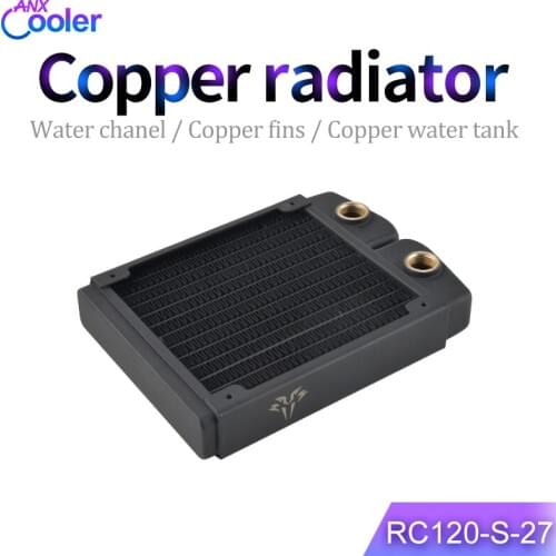 RC120-S-27 copper heat radiator black color 240mm water cooling radiator for CPU GPU water cooling system