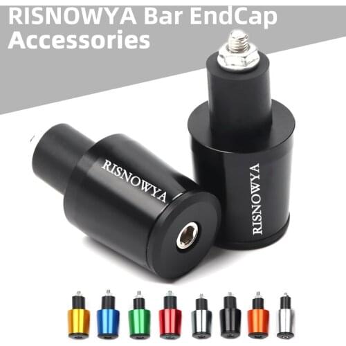 RISNOWYA Bar End Cap 7/8 22mm Motorcycle Accessories Aluminum Handlebar Grip End Plug Handle For Suzuki GSXR 600 750 GSX-R1000