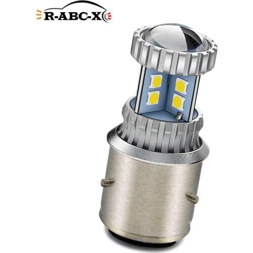 RUIANDSION 1Pcs BA21D 20Leds 3030SMD 1000Lm 9W Motorcycle Headlight Motorbike Moped Replacement LED Bulb 10V-30V 12V White 6000K