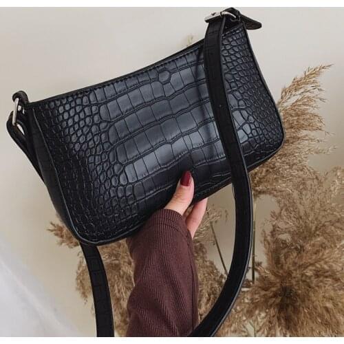 Messenger Handbags Retro Alligator Pattern Women shoulder bags Flap New PU Leather Casual Solid crossbody bags for women