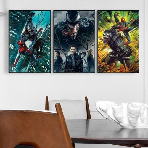 Marvel Superhero Venom Comics Posters and Prints Moive of Venom Canvas Paintings on the Wall Art Decor Pictures For Living Room