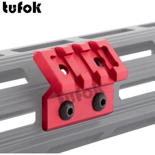 Tufok MLOK/Keymod Offset 3 slots Light Rail Mount Fit For Hunting Flashlight M300 M600 Scout Optic Light Sight Rail Mount