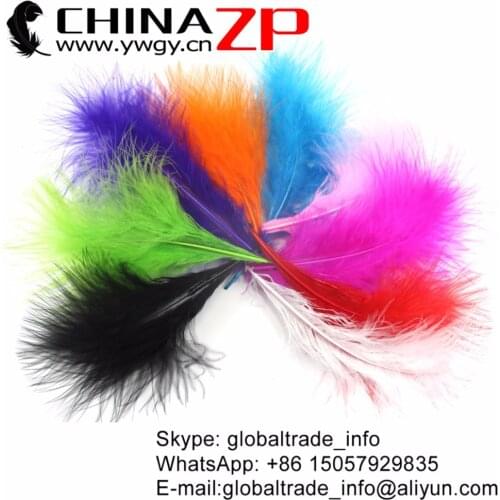 Leading Supplier CHINAZP Factory 200pcs/lot Best Quality Dyed Mix Color Turkey Marabou Feathers