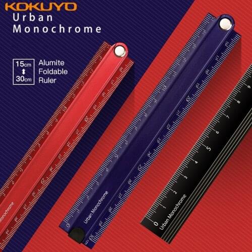Japan KOKUYO city impression aluminum ruler measurement high precision teaching students painting