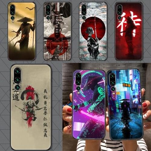 Warrior Japan Phone case For Huawei P Mate P10 P20 P30 P40 10 20 Smart Z Pro Lite 2019 black silicone cell cover tpu coque 3D