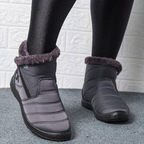 Women Boots Waterproof Snow Boots Female Plush Winter Boots Women Warm Ankle boots Winter Shoes Women casual flat shoes 2021