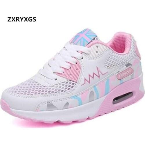 2020 new spring summer spell color women fashion shoes casual sneakers Korean low help net cloth air cushion shoes women sneaker