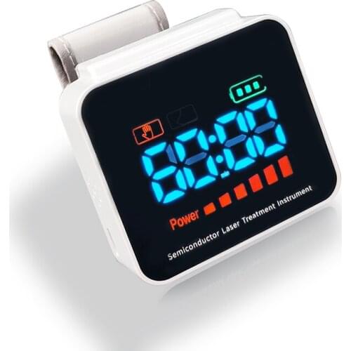 18 Diodes High Blood Pressure Watch Blood Sugar Diabetic Watch Laser Combine Acpunture Therapy Varicose Veins Rhinitis Nose Clip