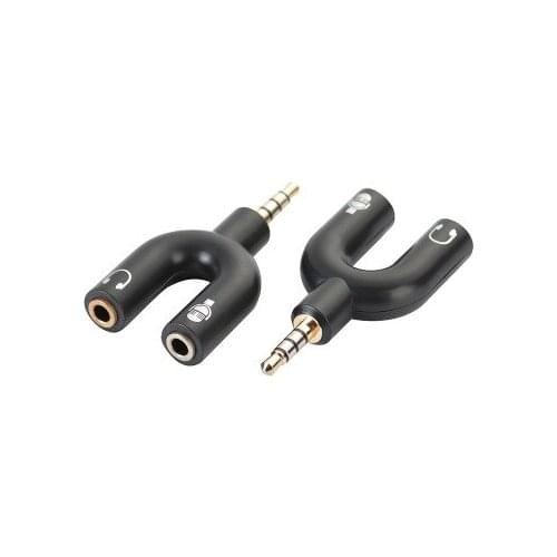 200pcs 3.5MM Extension Earphone Headphone Audio Spliter Cable Adapter 1 Male to 2 Female Converter High Quality For phone MP3