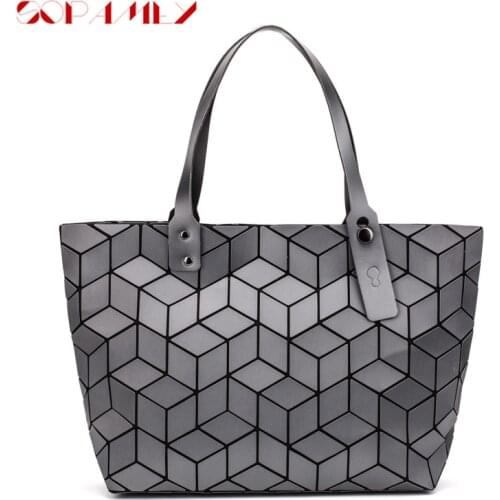 2021 Women Shoulder Bags Plain Handbag And Purse Tote Geometric Messenger Bag Ladies Folding Bags Fashion Crossbody Bag bolsa