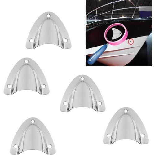 5x Marine Yacht Boat Clam Shell Air Vent Cable Cover Stainless Steel