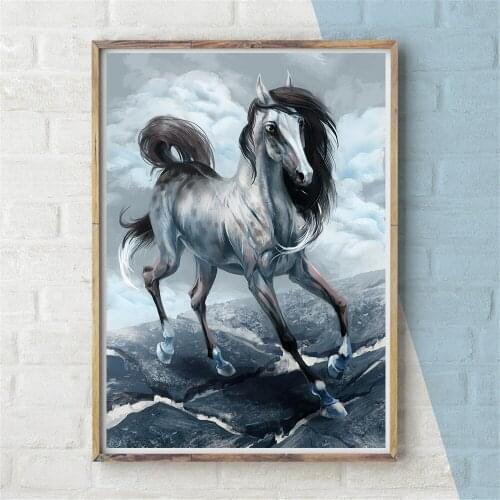 Abstract Horses Painting Studio Pictures Living Room Wall Art Decor Animal No Frame Poster Oil Painting Decoration